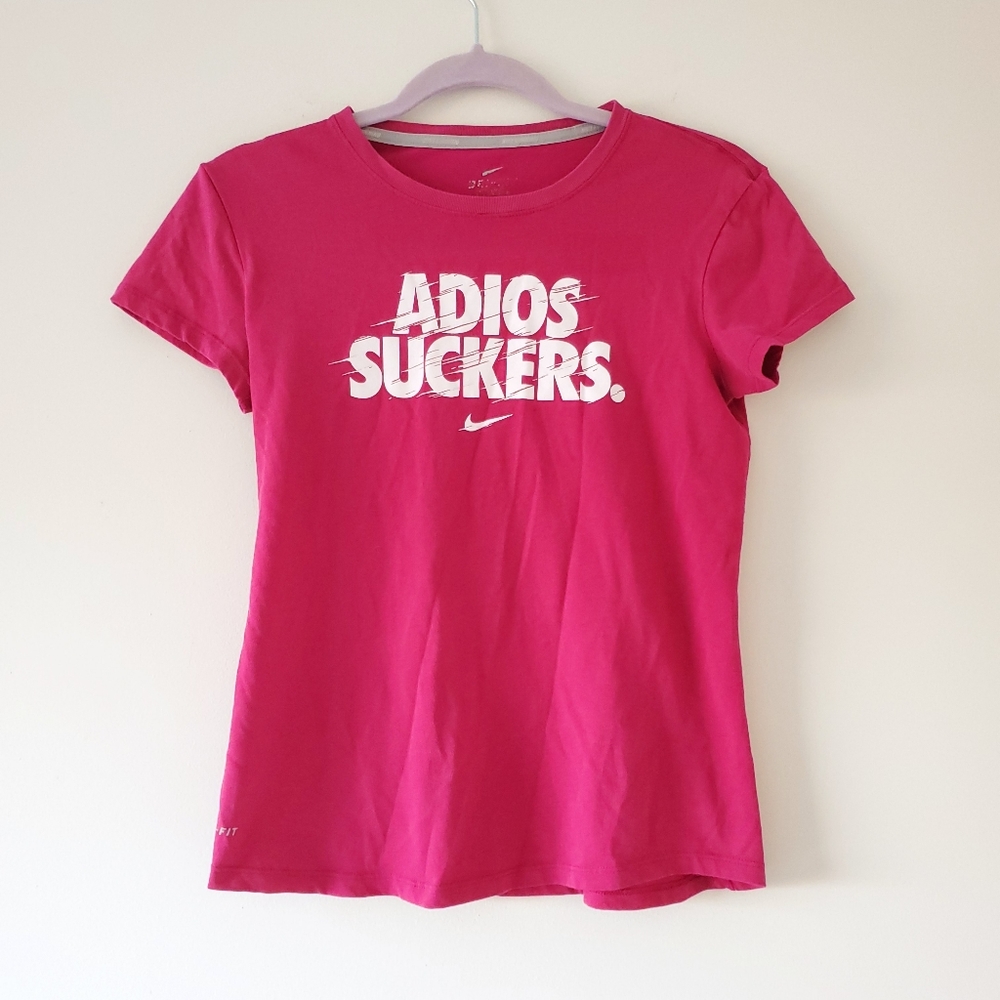 Nike Dri-Fit Adios Suckers Pink Running T-Shirt S